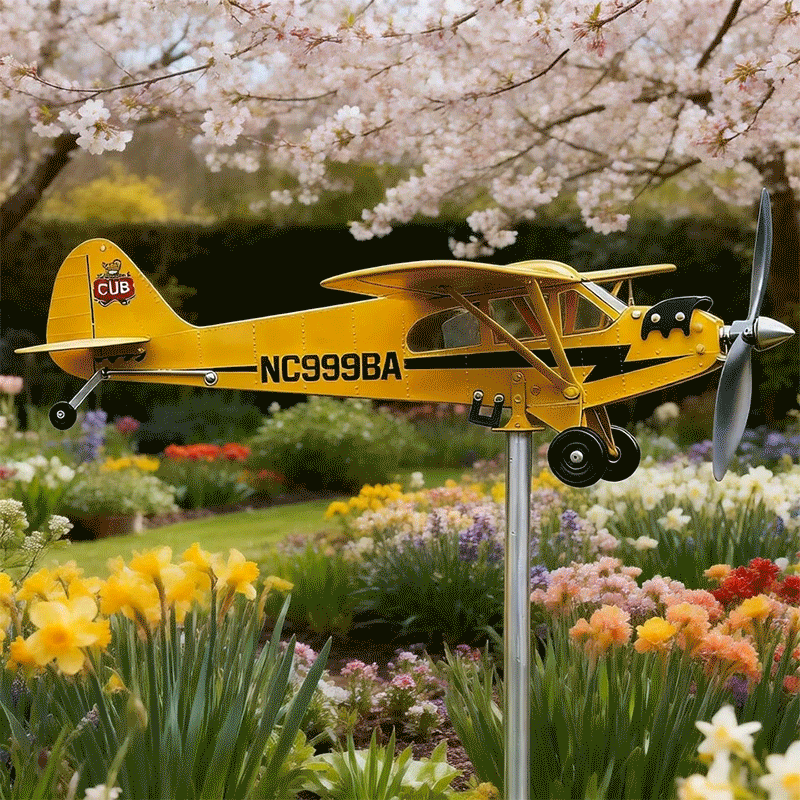 Ein Vintage-Flugzeug, das Ihren Garten zum Leben erweckt