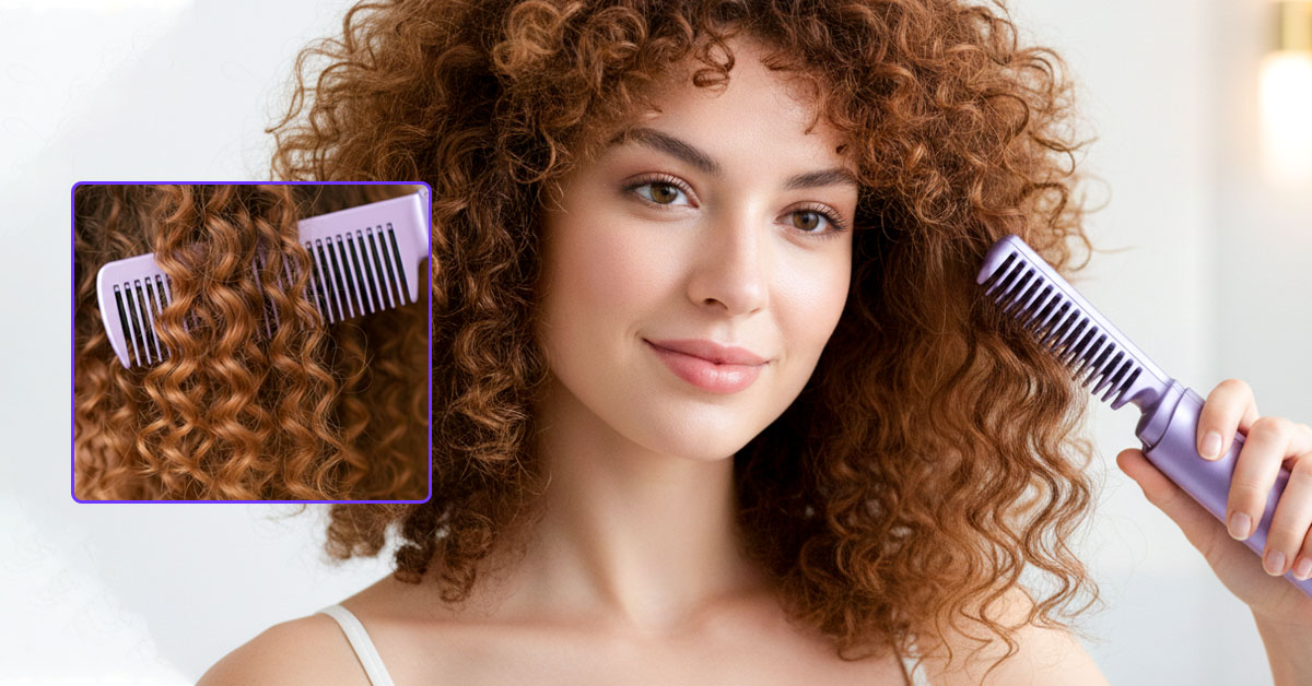 Weitgezinkter Kamm verhindert schmerzhaftes Ziehen