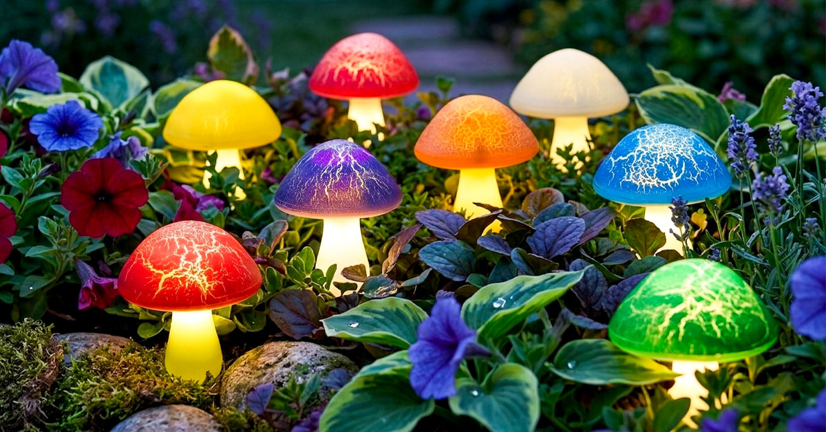 Naturgetreue Pilzform sorgt für märchenhaftes Gartenambiente