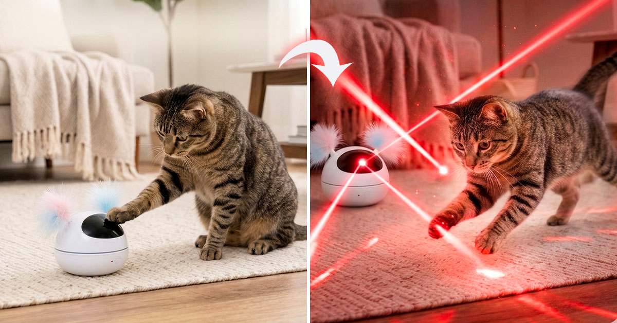 Sofortige Aktivierung durch Miauen oder Berührung