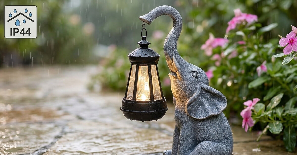 IP44-wasserdicht — für jedes Wetter im Freien geeignet