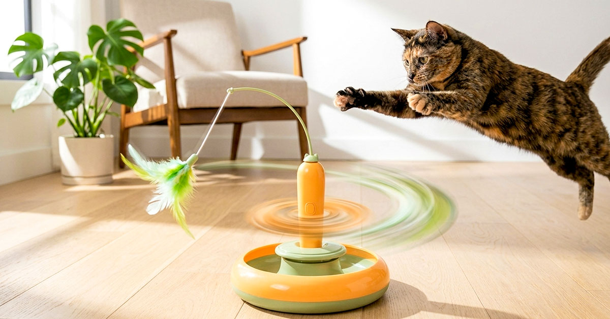 Federn aktivieren den natürlichen Jagdinstinkt sofort.