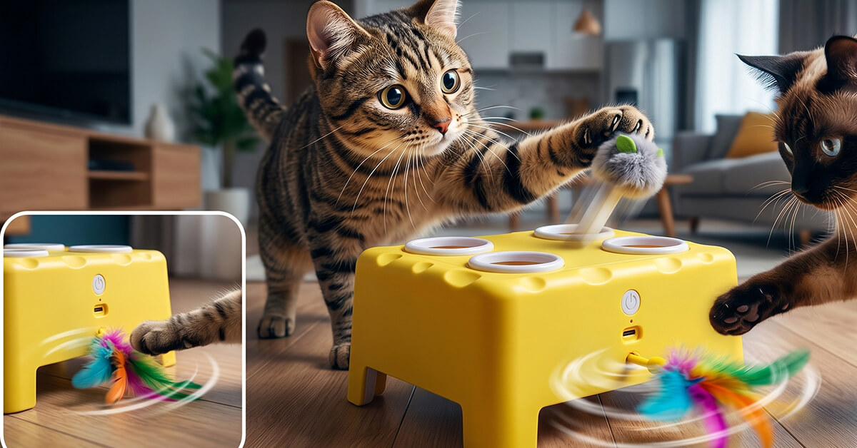 Zwei Spielmodi: Aufpoppende Maus trifft rotierende Feder